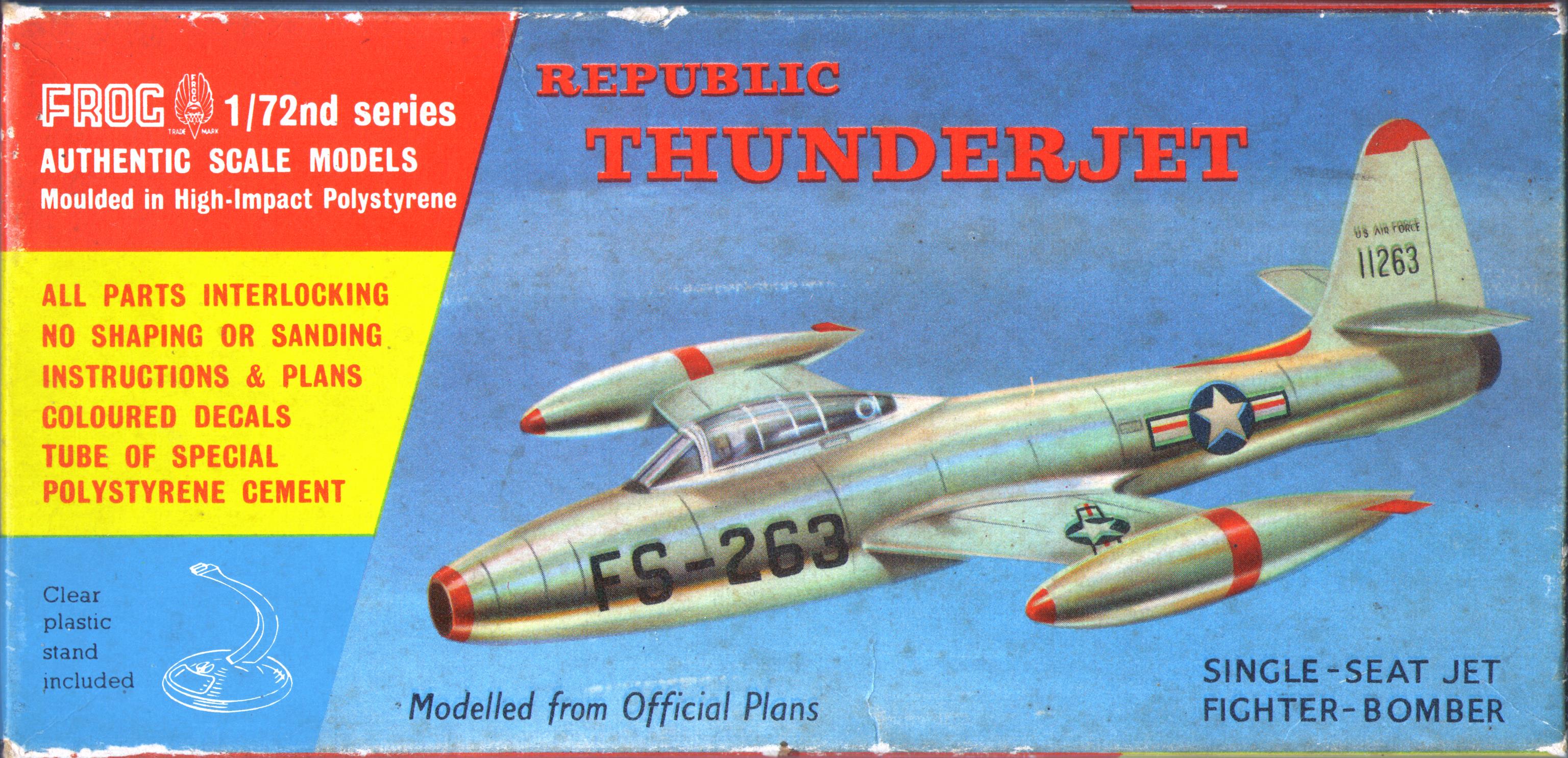 Коробка FROG 329P IMA Ltd, Republic Thunderjet, 1958